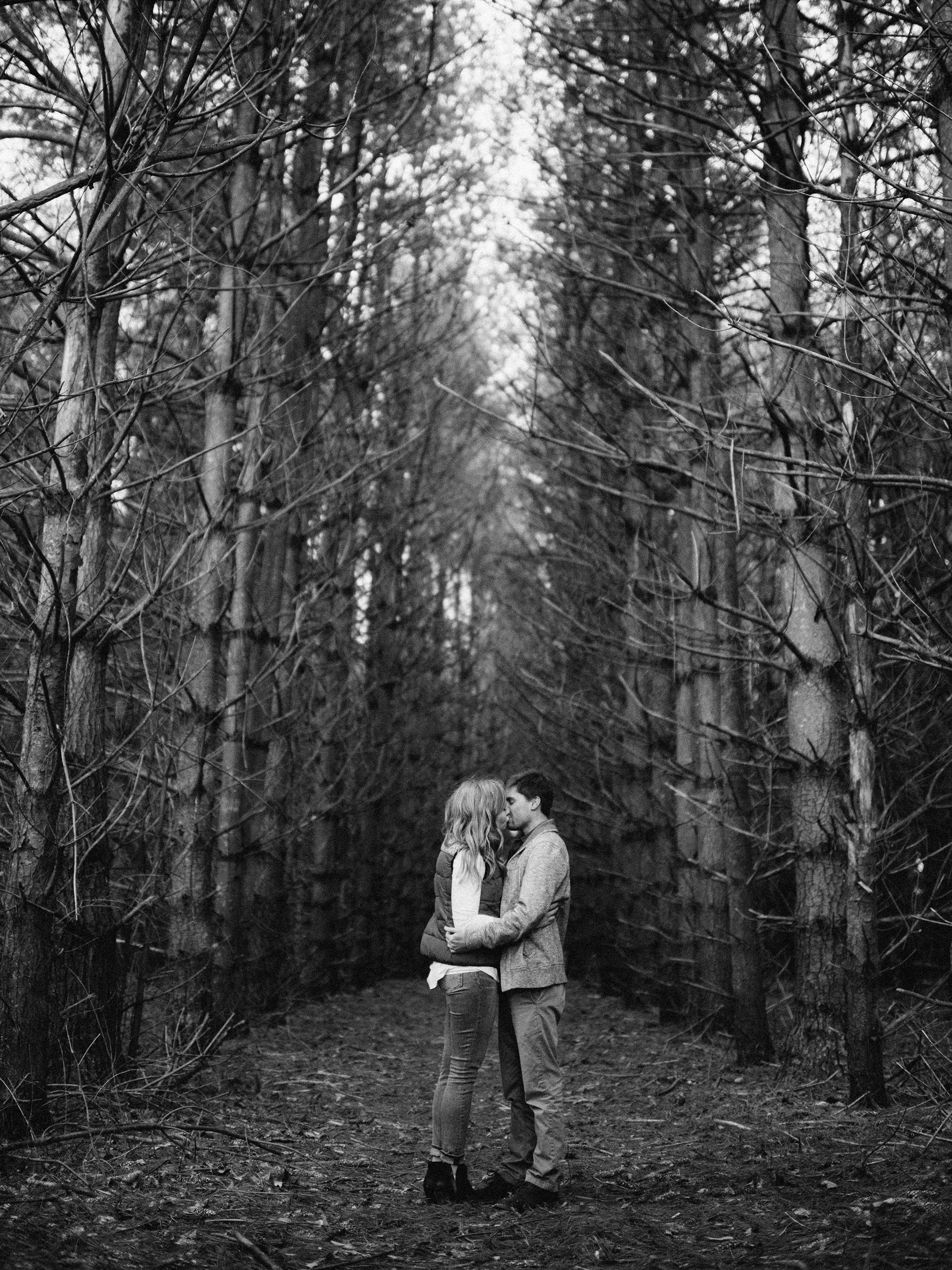 Tall Cedar Pine Evergreen Trees in Kansas City Area for Portraits Wedding Photographer