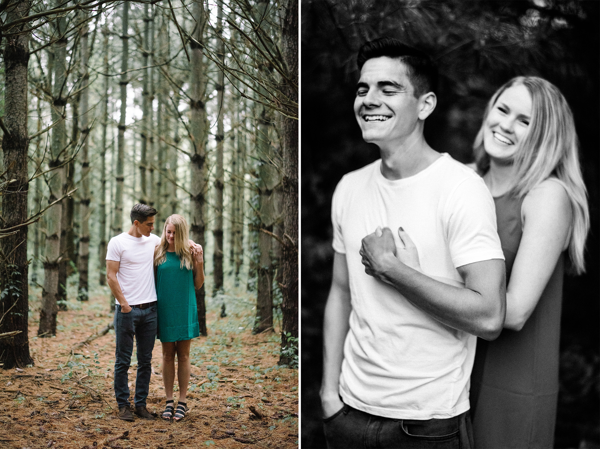 Andrew McClanahan Alex Hilliard Rusty Wright Wooded Woodsy Kansas City Engagement Portraits