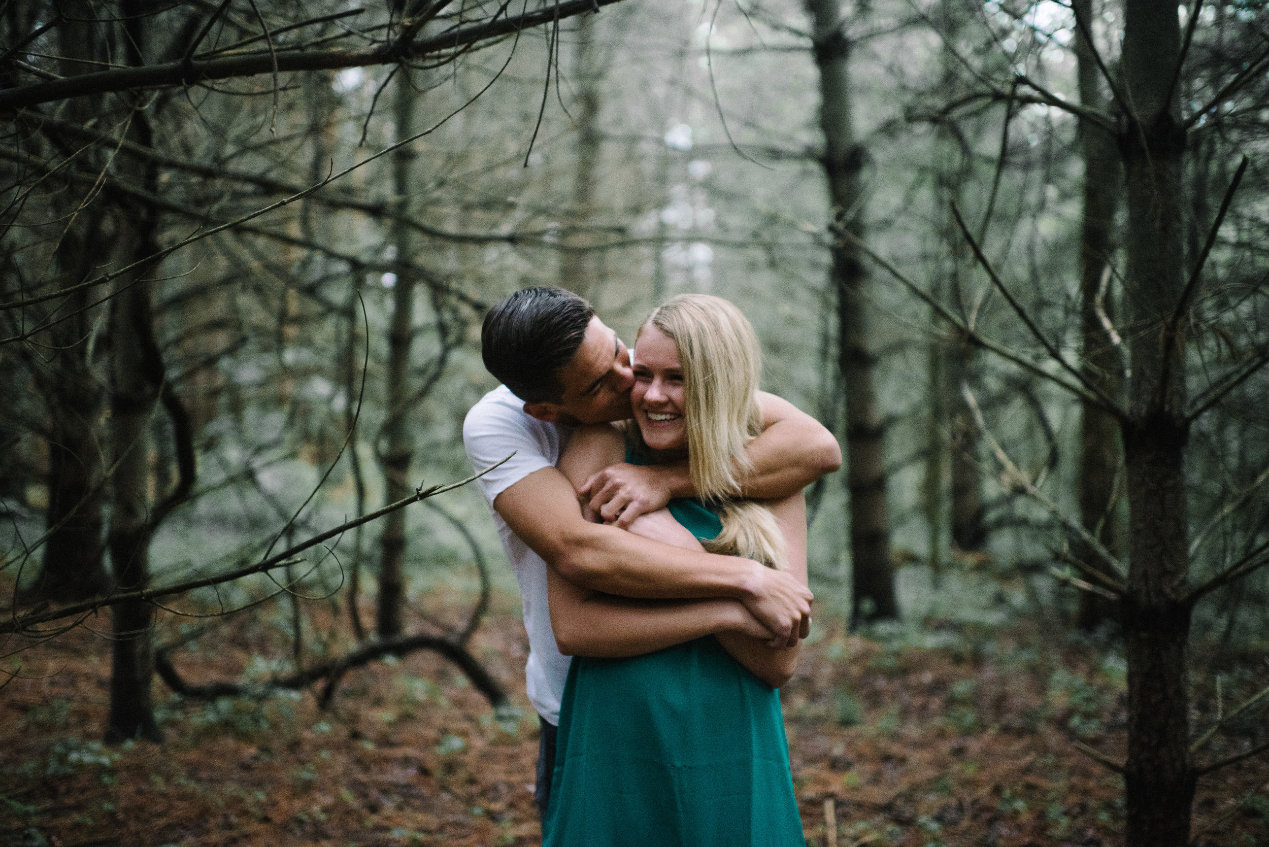 Andrew McClanahan Alex Hilliard Rusty Wright Wooded Woodsy Kansas City Engagement Portraits