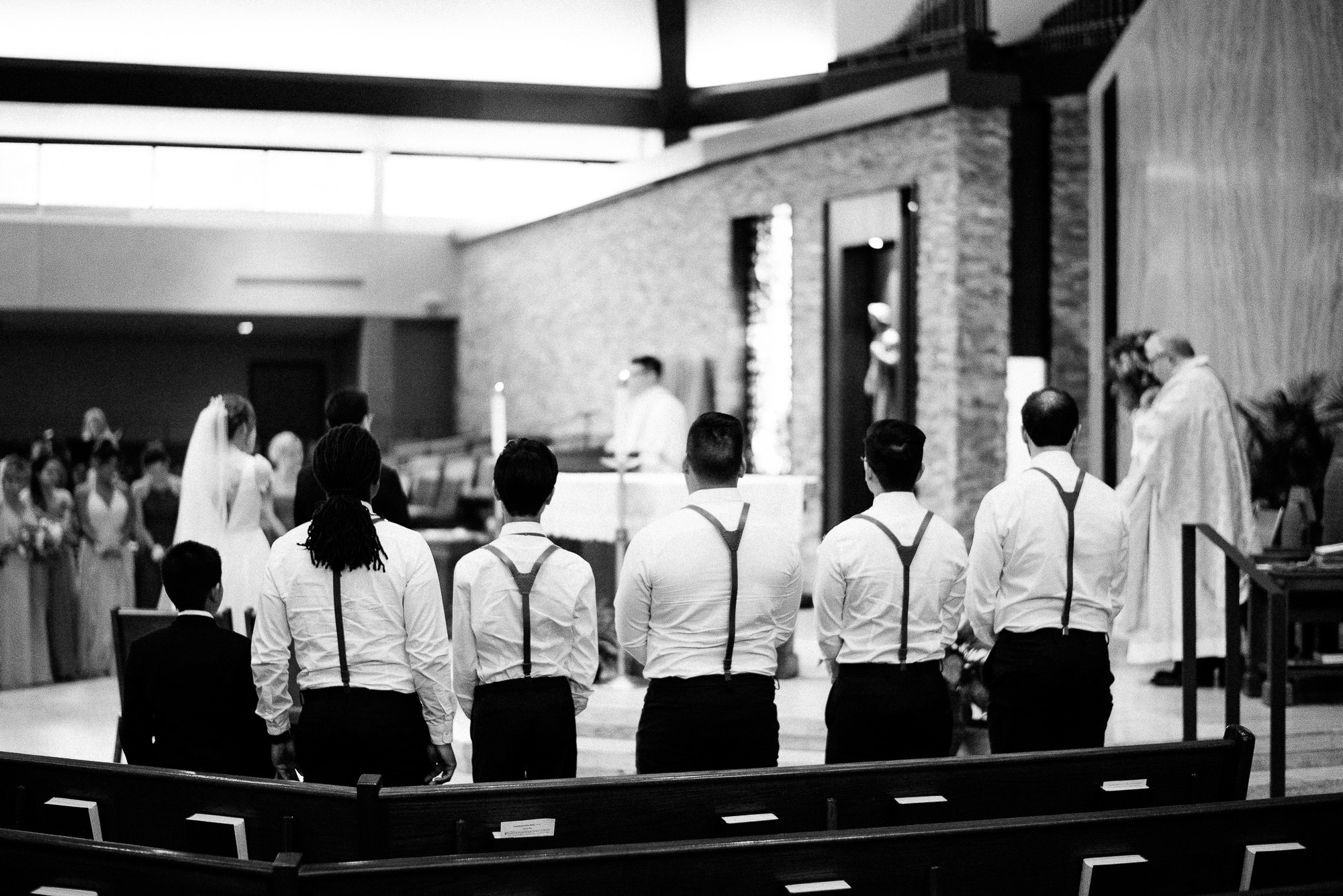 Curé of Ars Catholic Church, the Bride and the Bauer Event Space Wedding Ceremony and Reception