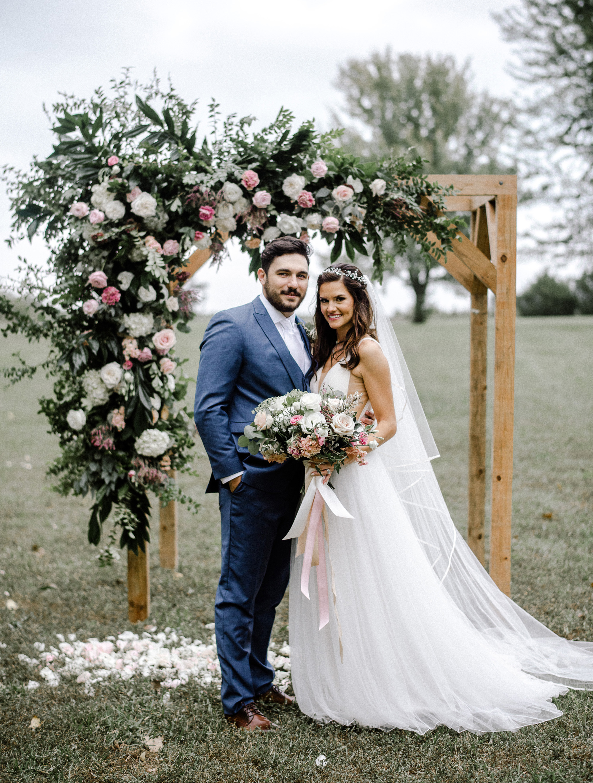 Zach Eaton Sara Albrecht Rusty Wright Auburn Kansas City Back Yard Wedding Photographer