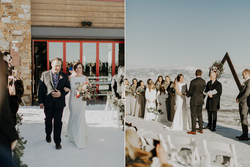 Caldera House Teton Village Ski Resort Wyoming Destination Traveling Wedding Photography