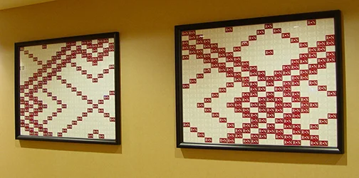 Permanent Installation , 2005 Hyatt Regency, Dallas Fort Worth International Airport
48" x 68" each (framed)
Business Cards on Gatorboard
