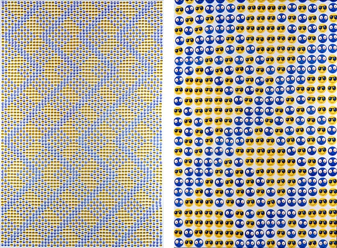 Shades , 2005 41" x 28" Stickers on Paper
