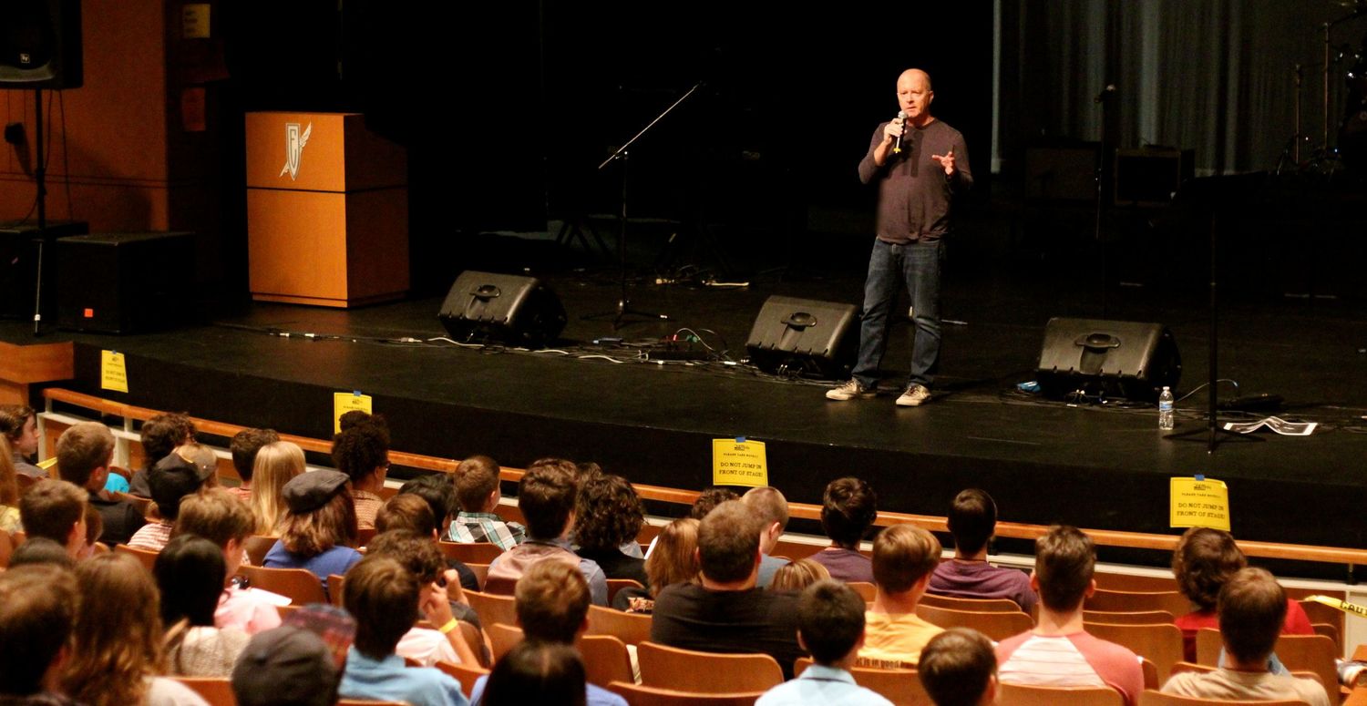 Mark presenting a songwriting class at Ensworth in Nashville for Jam Camp, Summer 2014