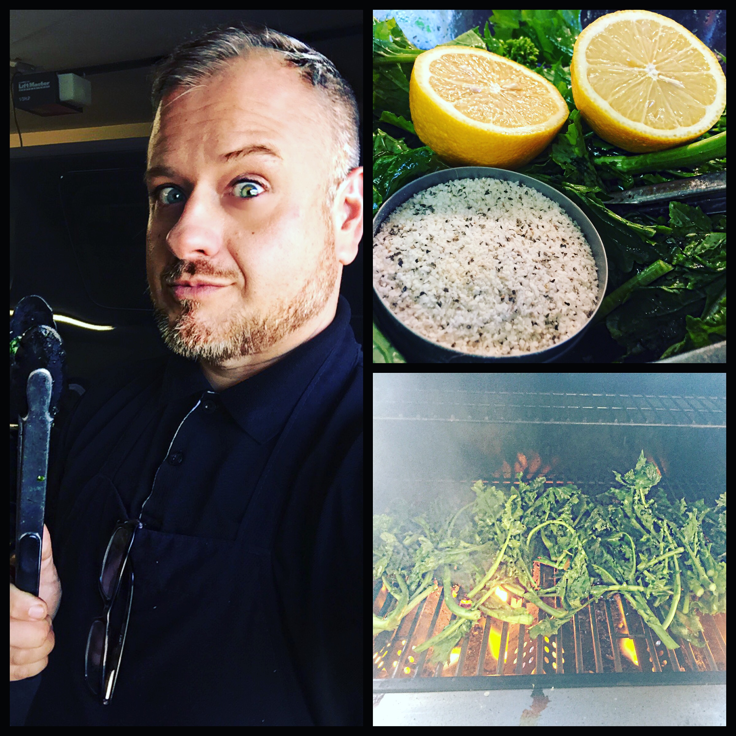 Wind or No wind... grilling broccoli rabe is a great treat!