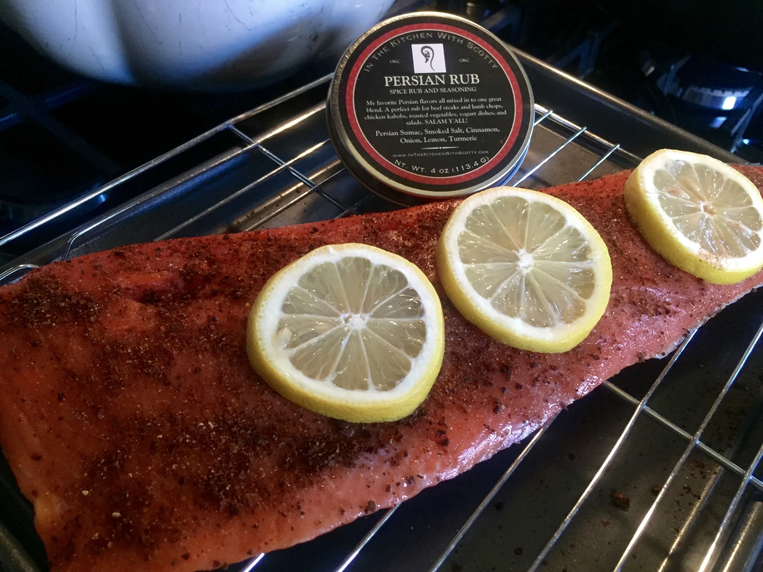 Roasted Salmon with my Persian Rub 