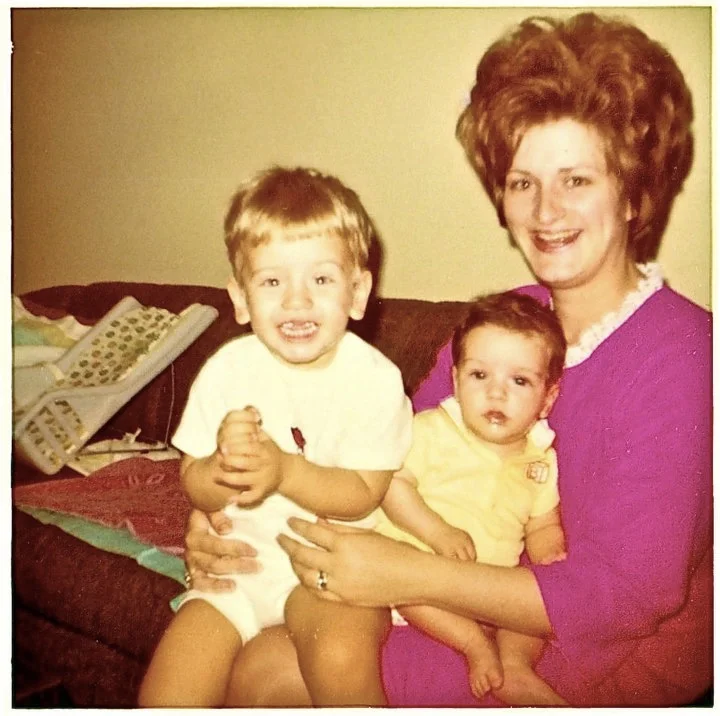 Myself, my little brother Arron, and Mom.... there was a cookie jar under her hair you know.