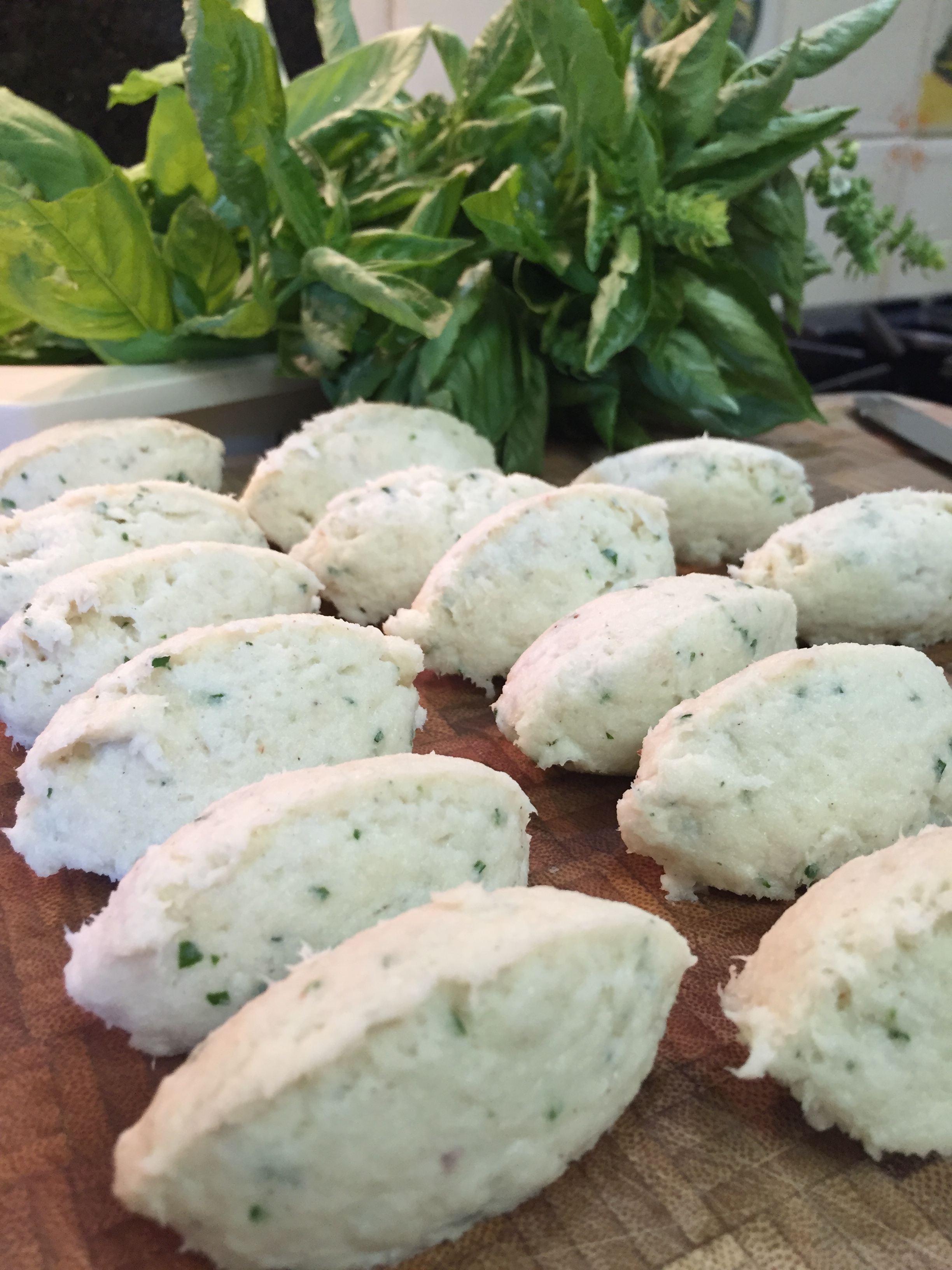 Quenelles ready for poaching 