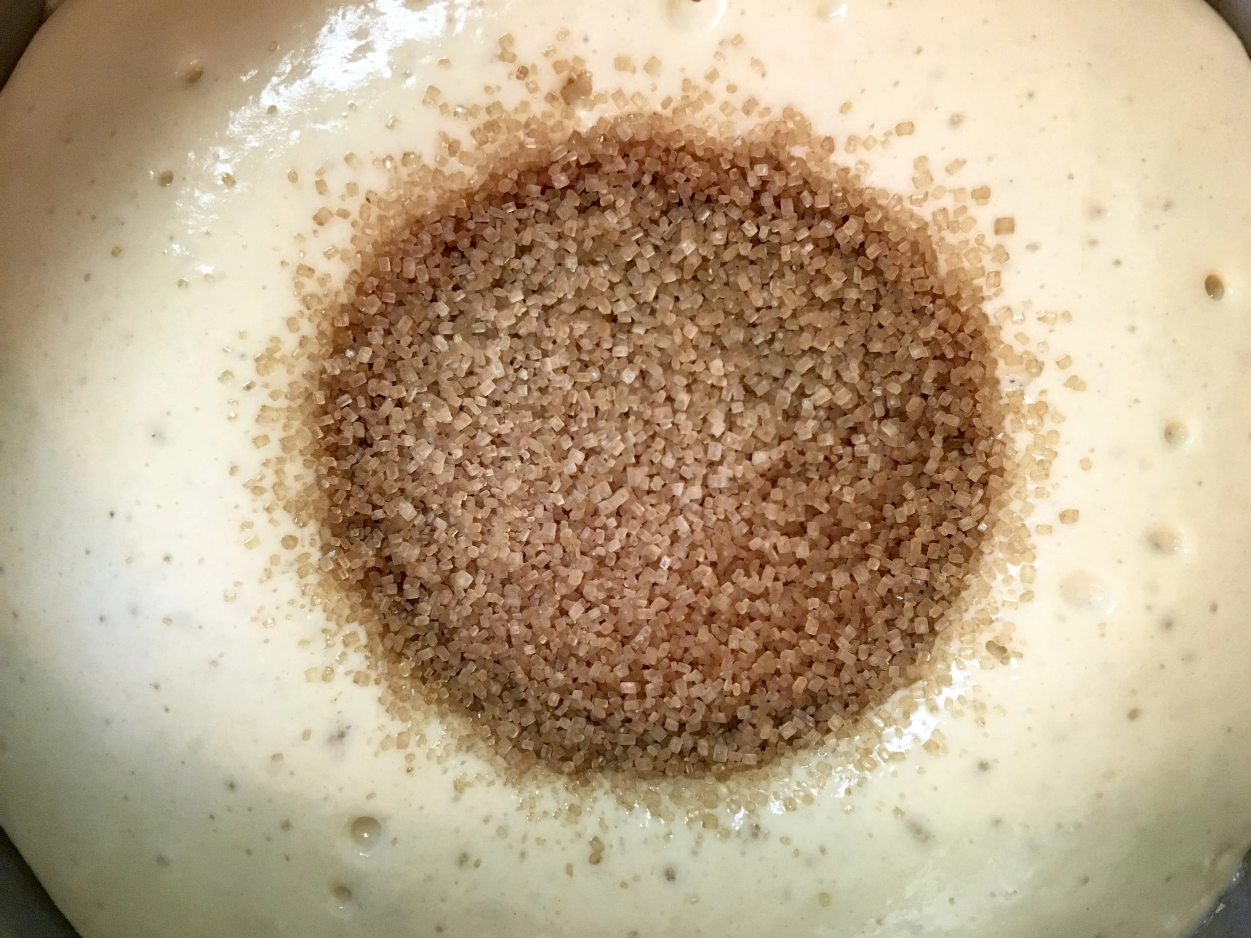 Crunchy Turbinado Sugar ready to be folded in to the dough