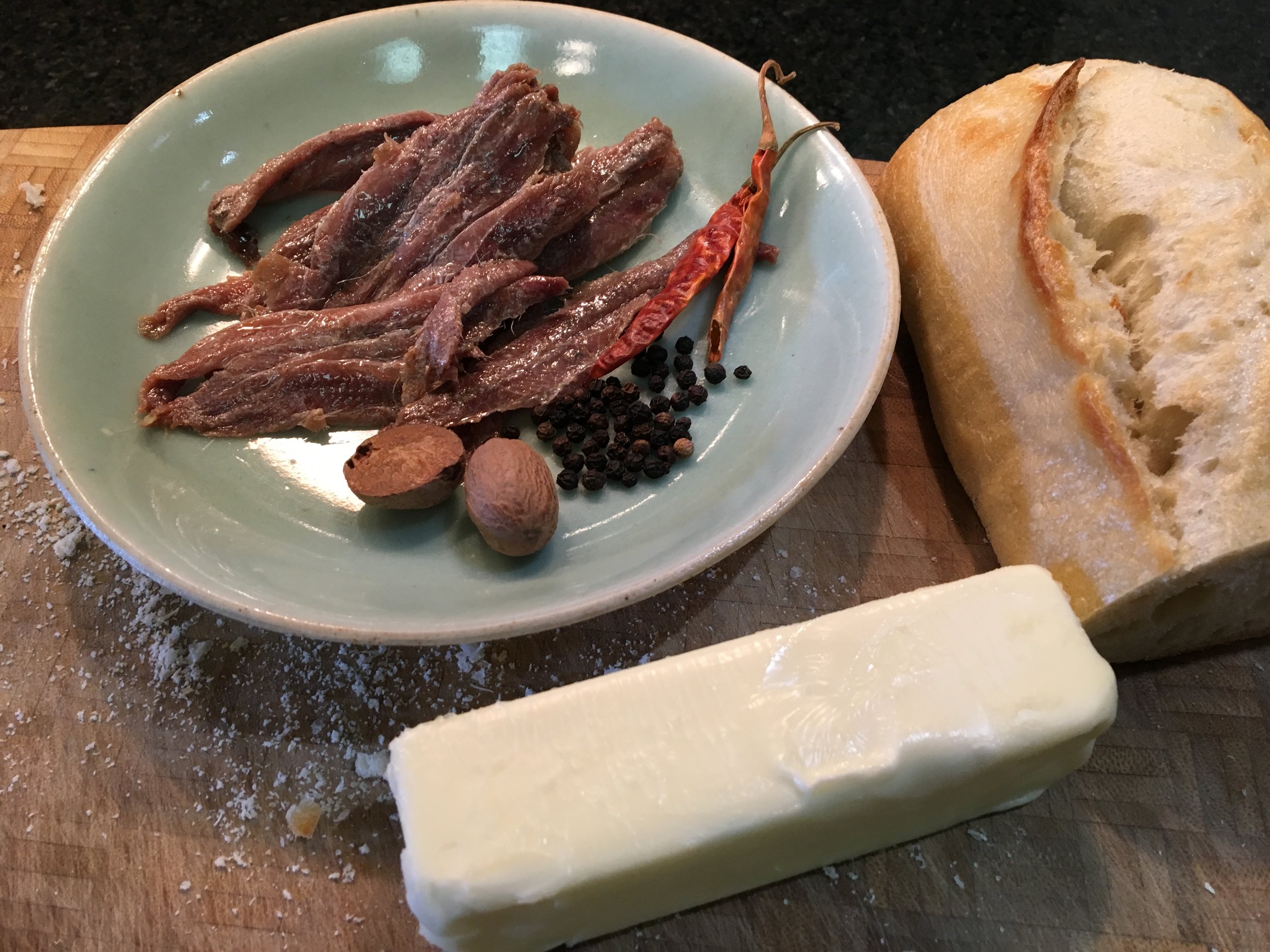 Anchovies, Butter, and Spices