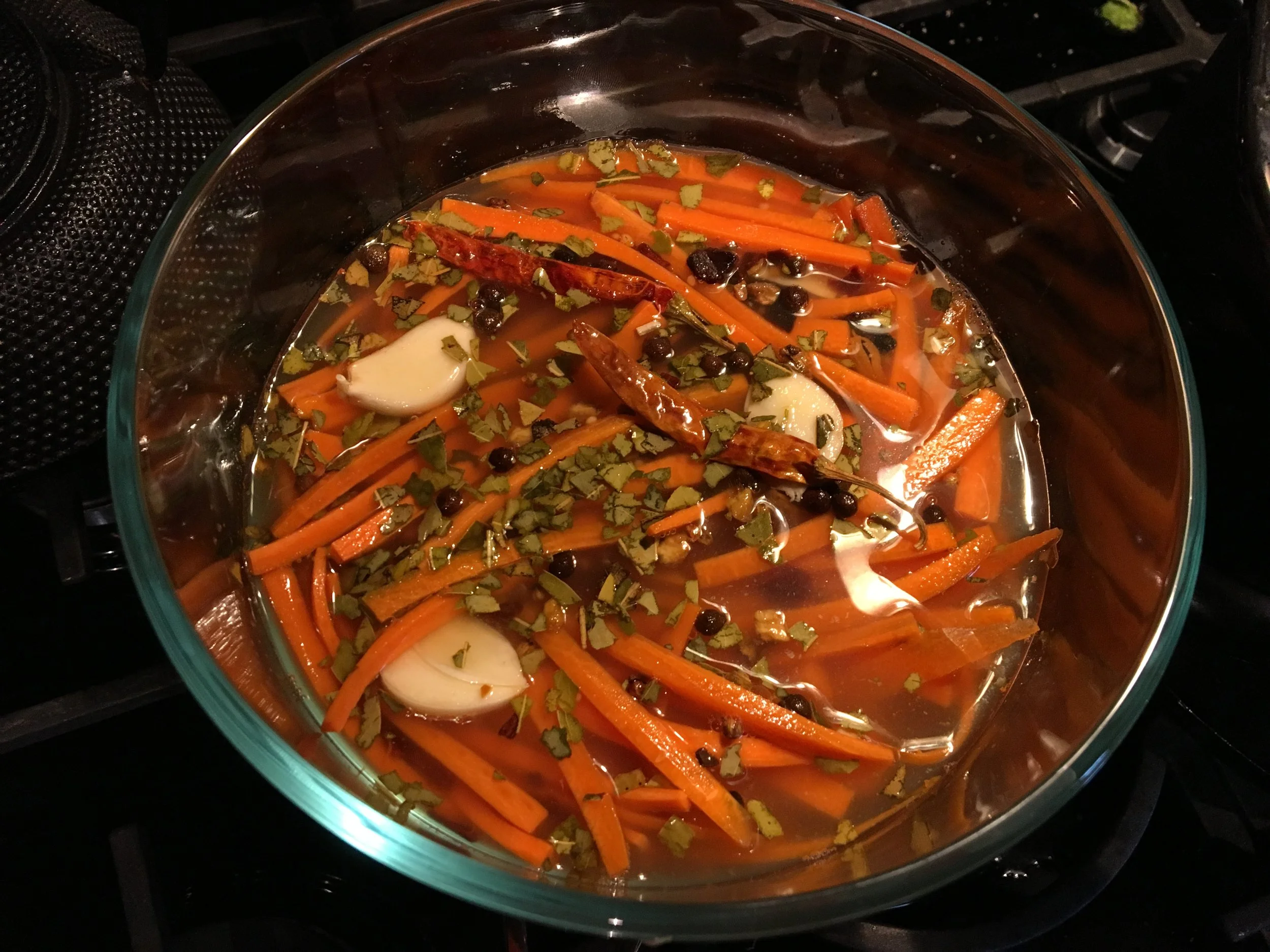 Pickled Carrots.. spicy, tangy, flavorful, and sweet.