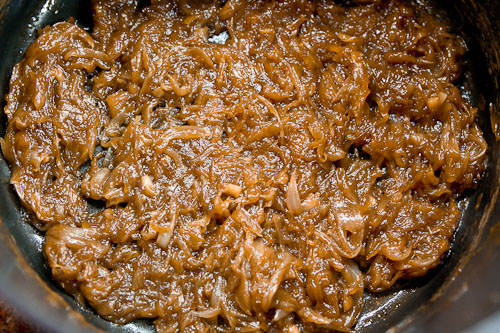 Where the flavor is at...caramelizing the onions.
