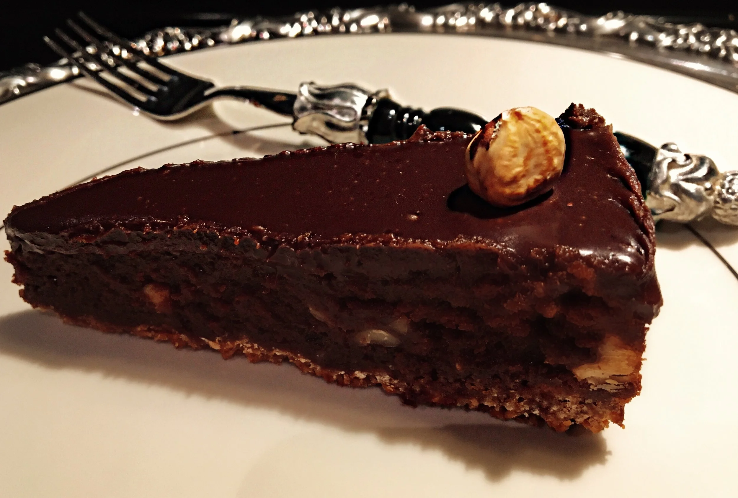 Rich, decadent, somewhere between a chocolate hazelnut mocha truffle and a brownie. Dang. 