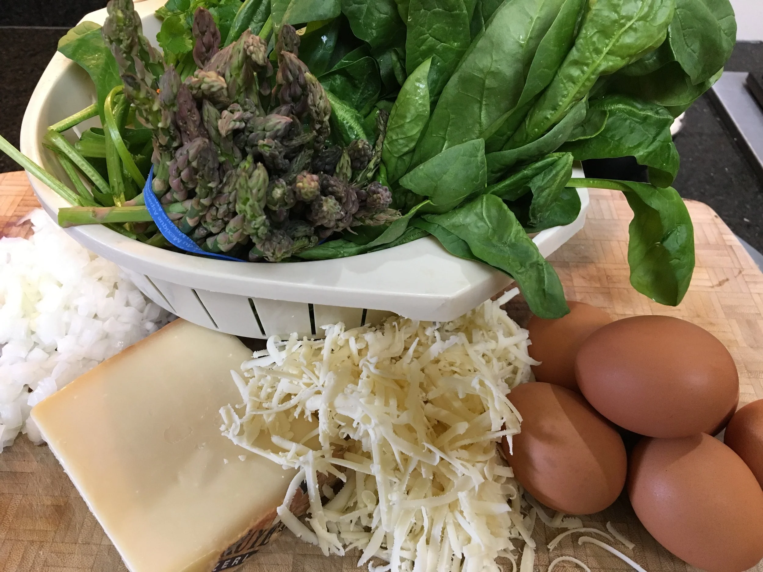 Mise for the quiche 