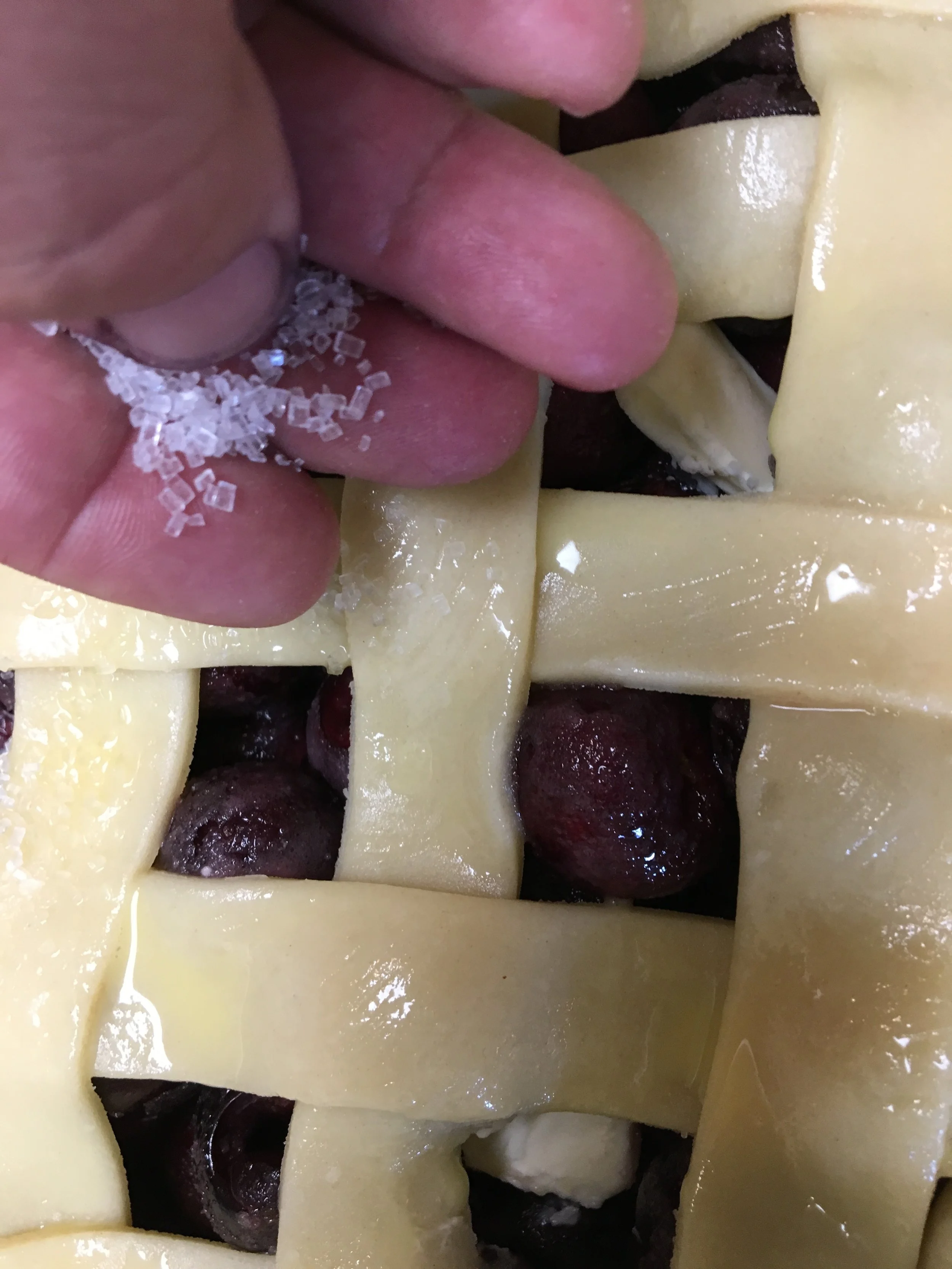 Adding crystallized sugar