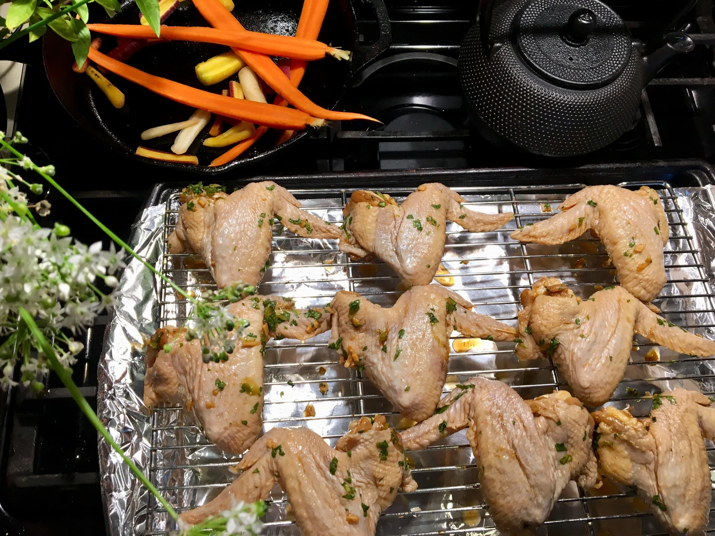 Marinaded over night and ready to roast in the oven!