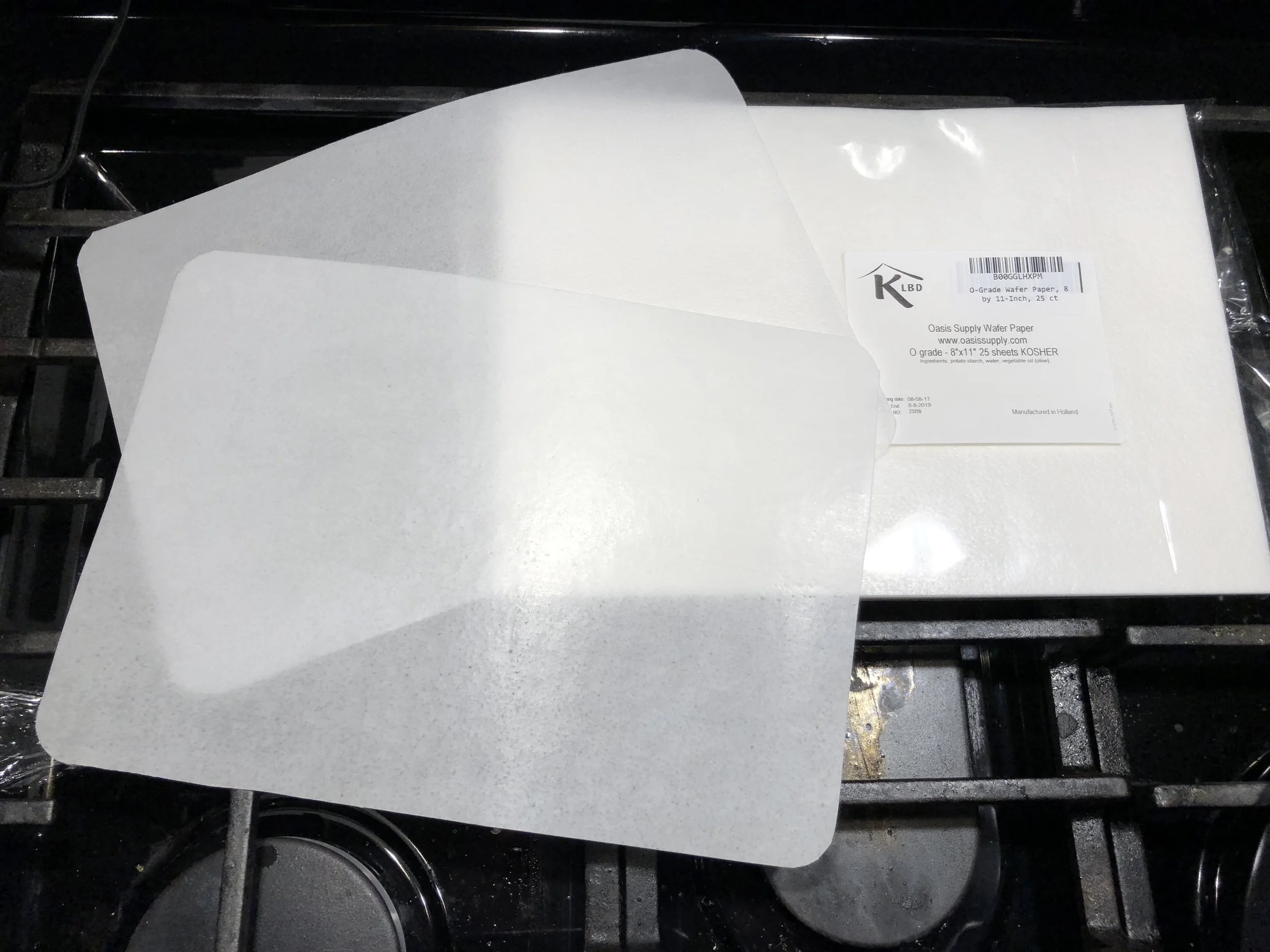 Edible wafer paper, available on Amazon or any specialty baking/confectionary stores 