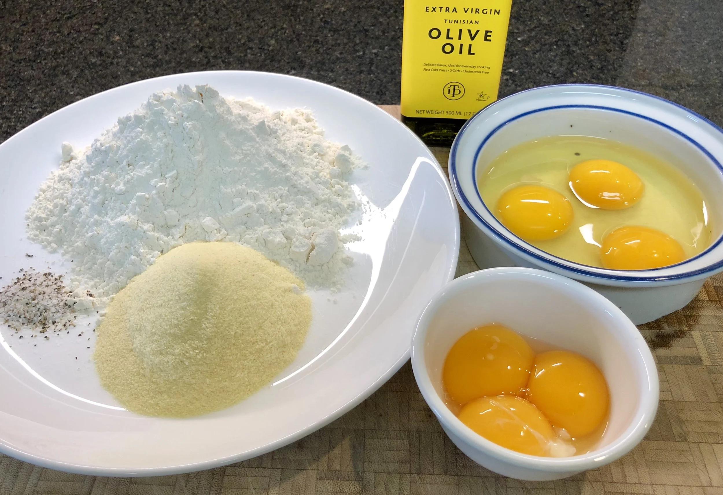 "Mise" for the homemade Papaardelle 