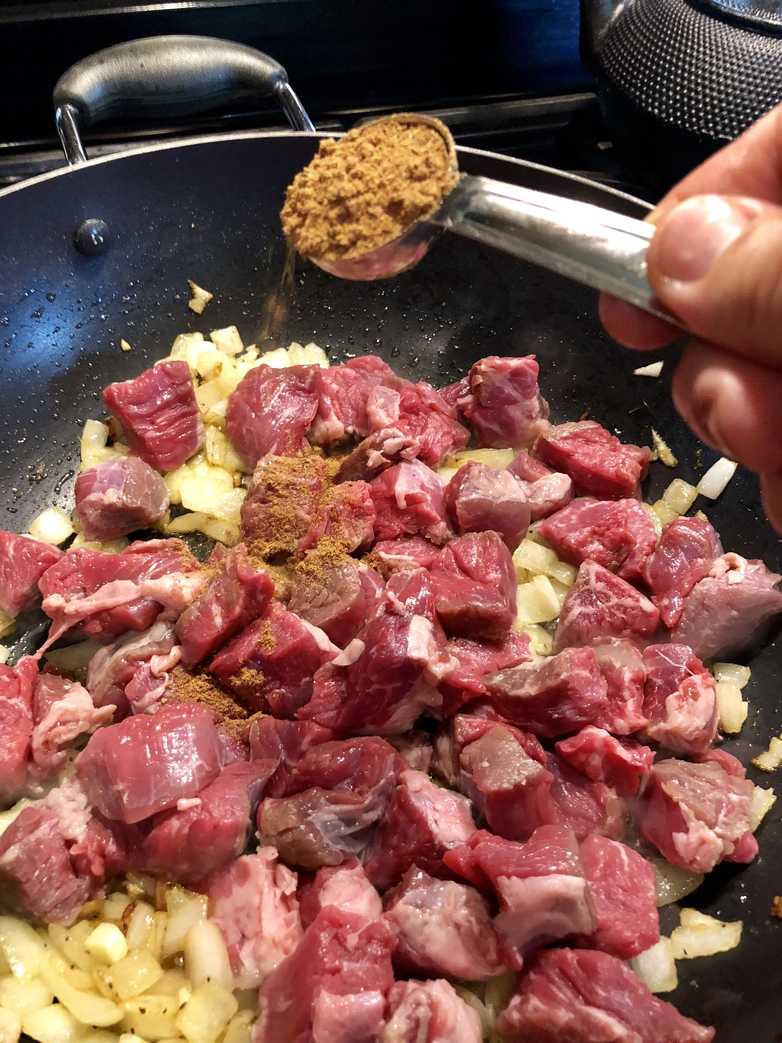 Adding the Advieh Spice Blend 