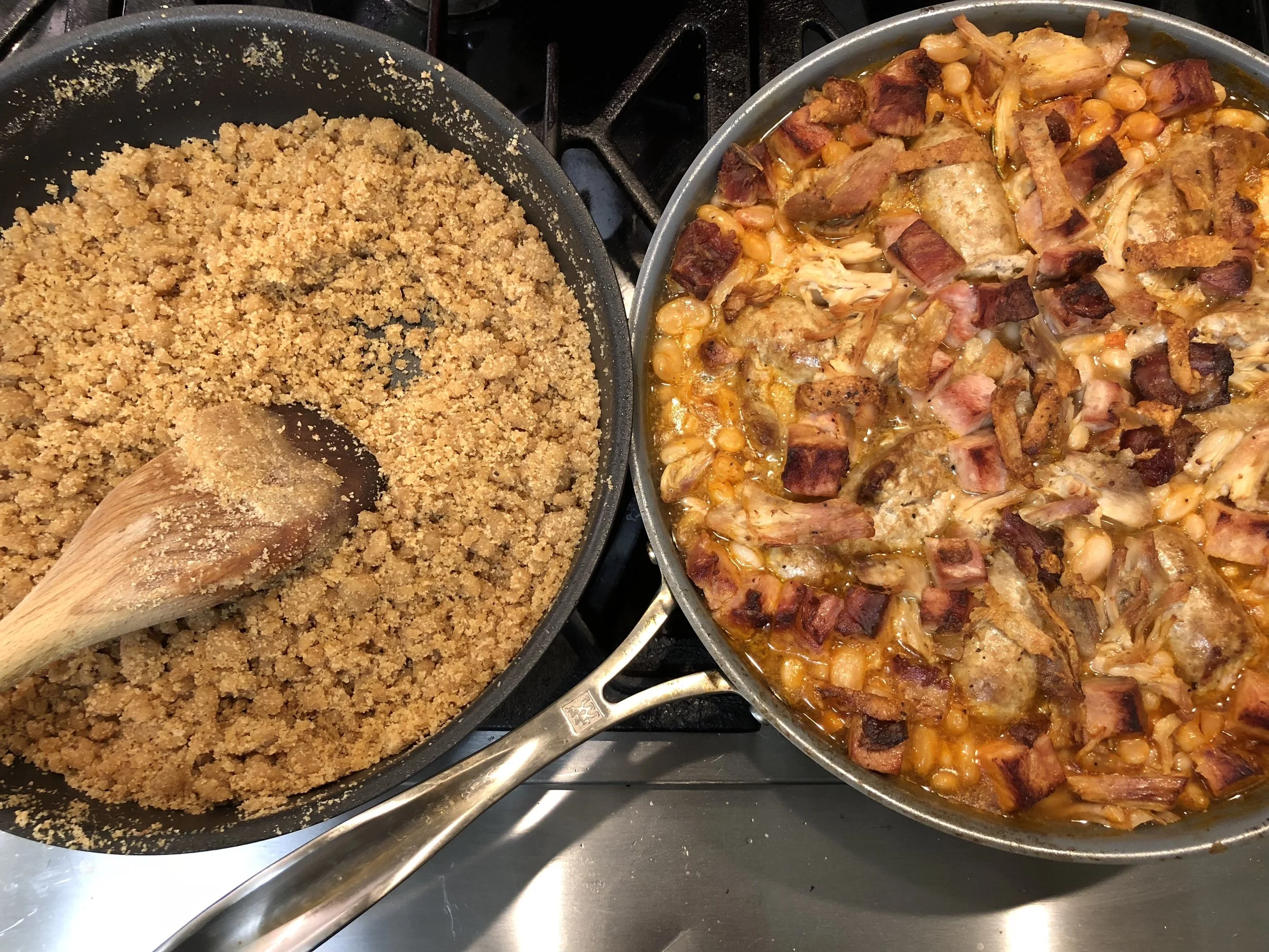 Ready to add the bread crumb layer