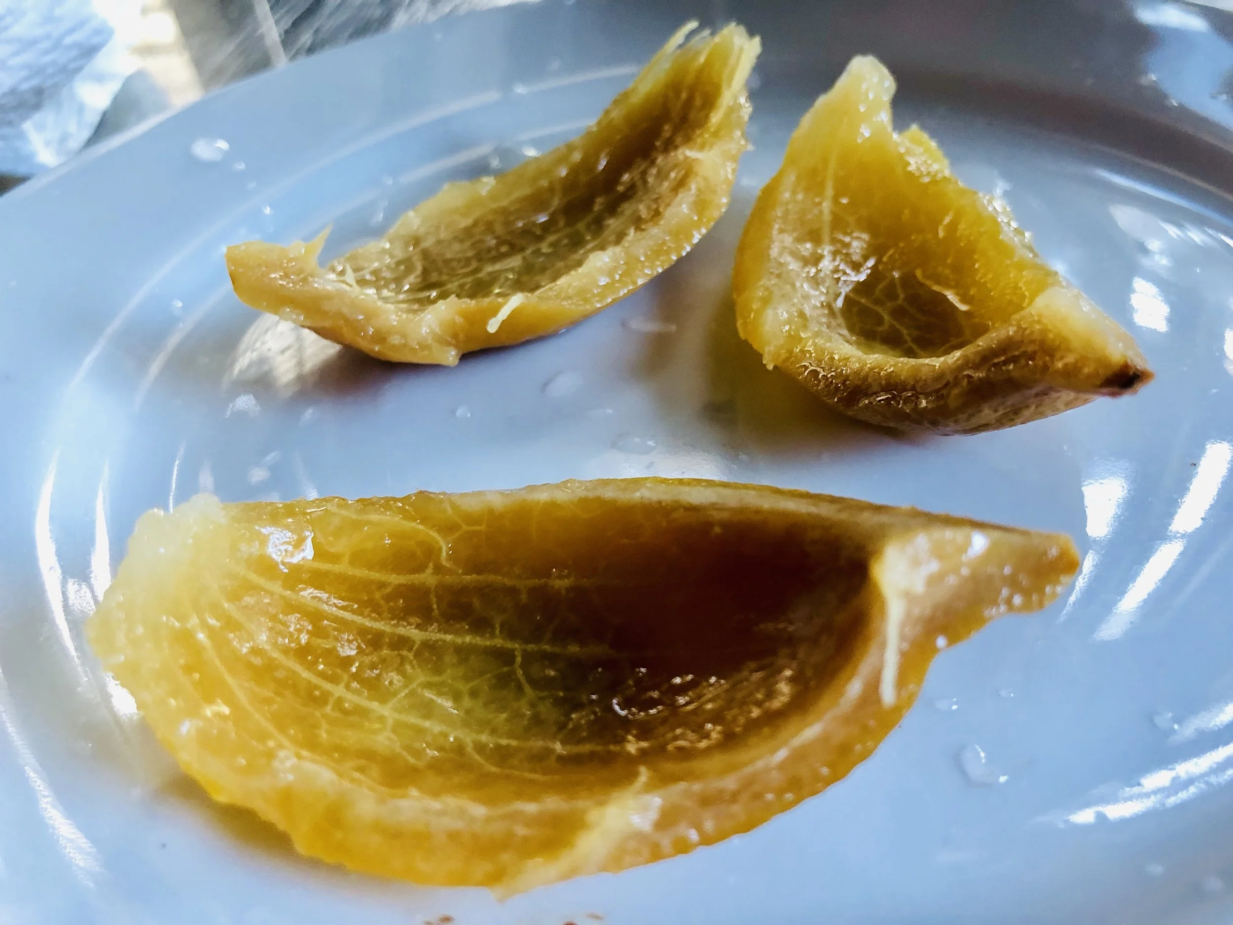 When using preserved lemon, you’re actually using the salted and cured rind.