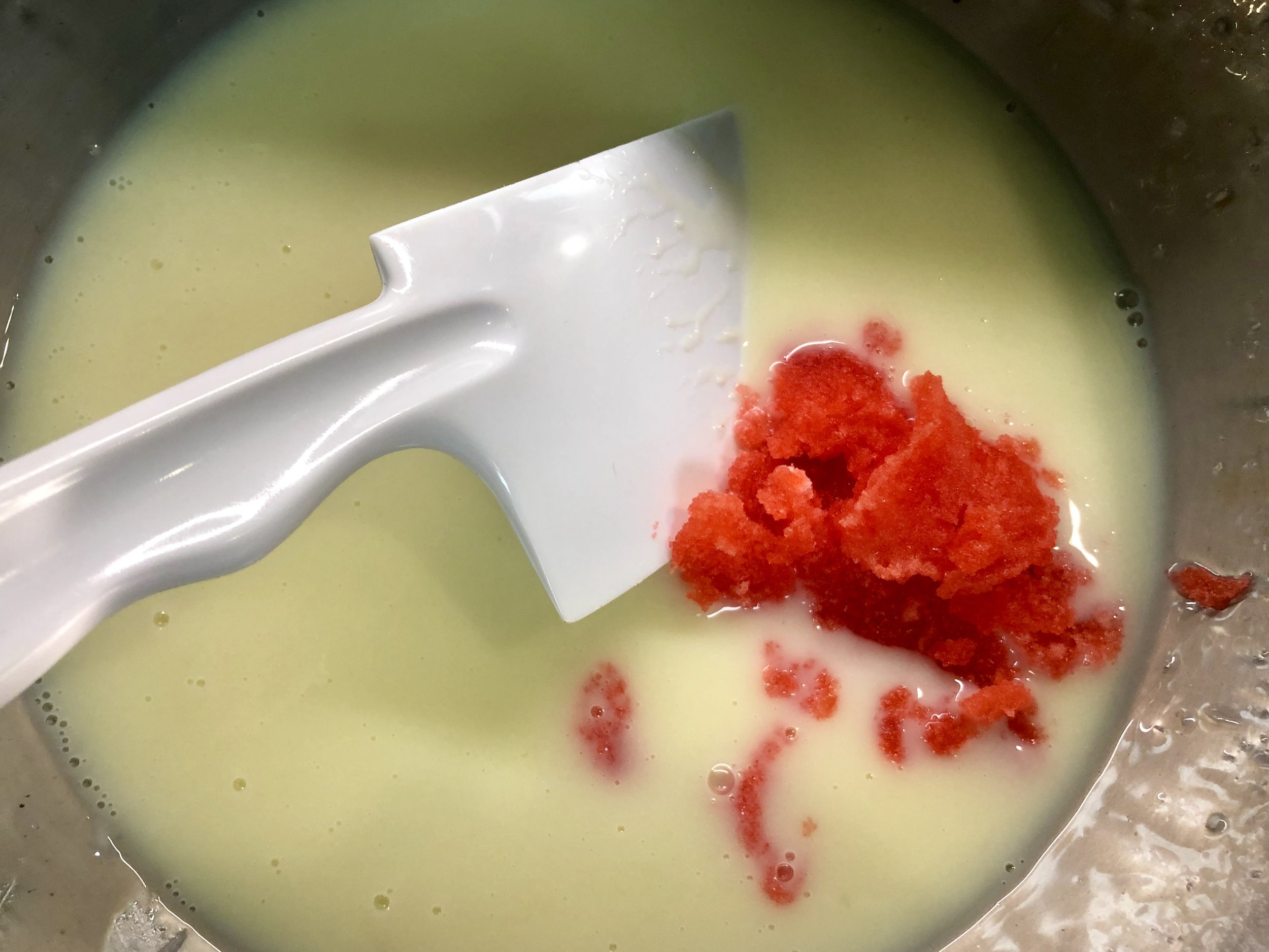Add the “bloomed” gelatin.