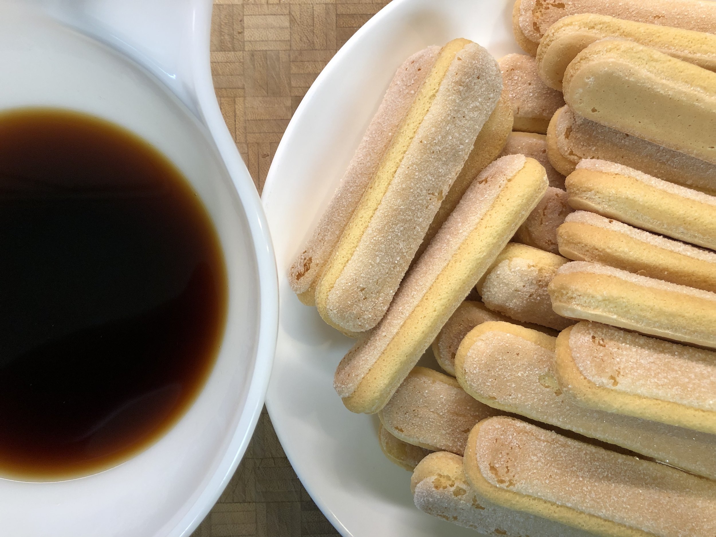 “dip” not “Soak” the lady fingers in your coffee and rum mixture.