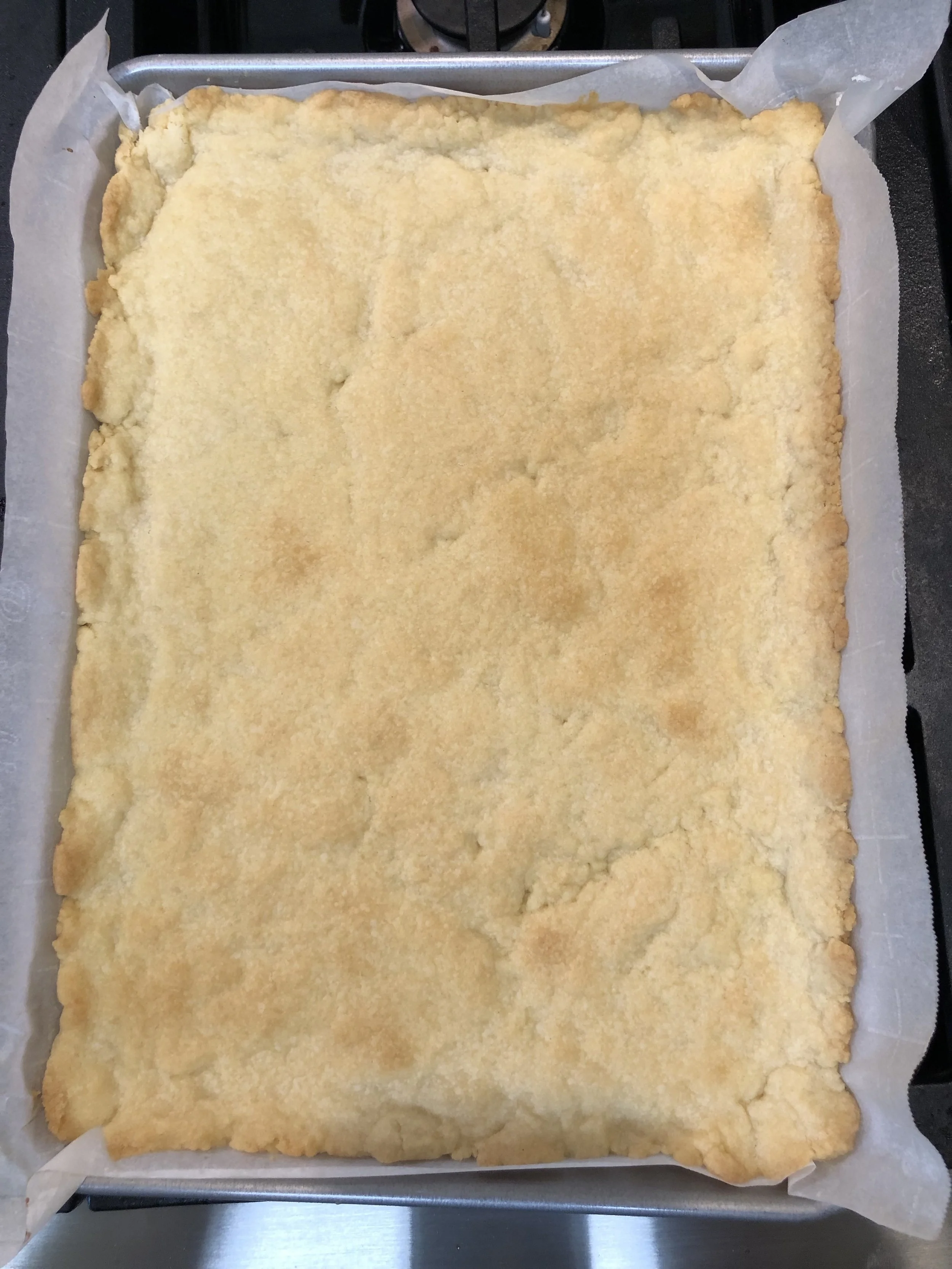 Baked and cooling before adding the filling.