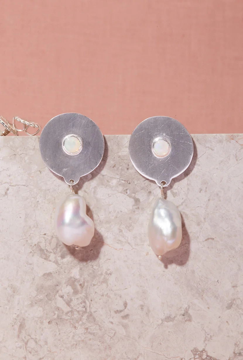 Grandfather's-Opals-number-2-Earrings-pearl-silver-Flatlay-PDP