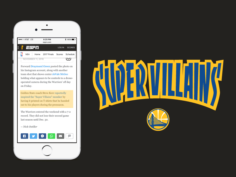 When Coach Kerr asks, you deliver – a slam dunk!