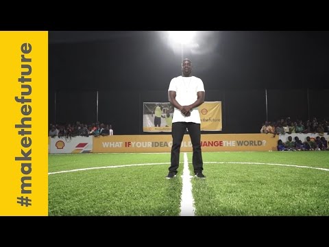 Shell and Akon unveil Africa's first human and solar powered football pitch | Shell #makethefuture