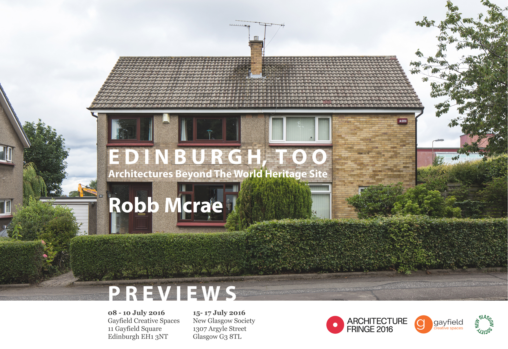 Previews of Edinburgh, Too as part of the inaugural Architecture Fringe