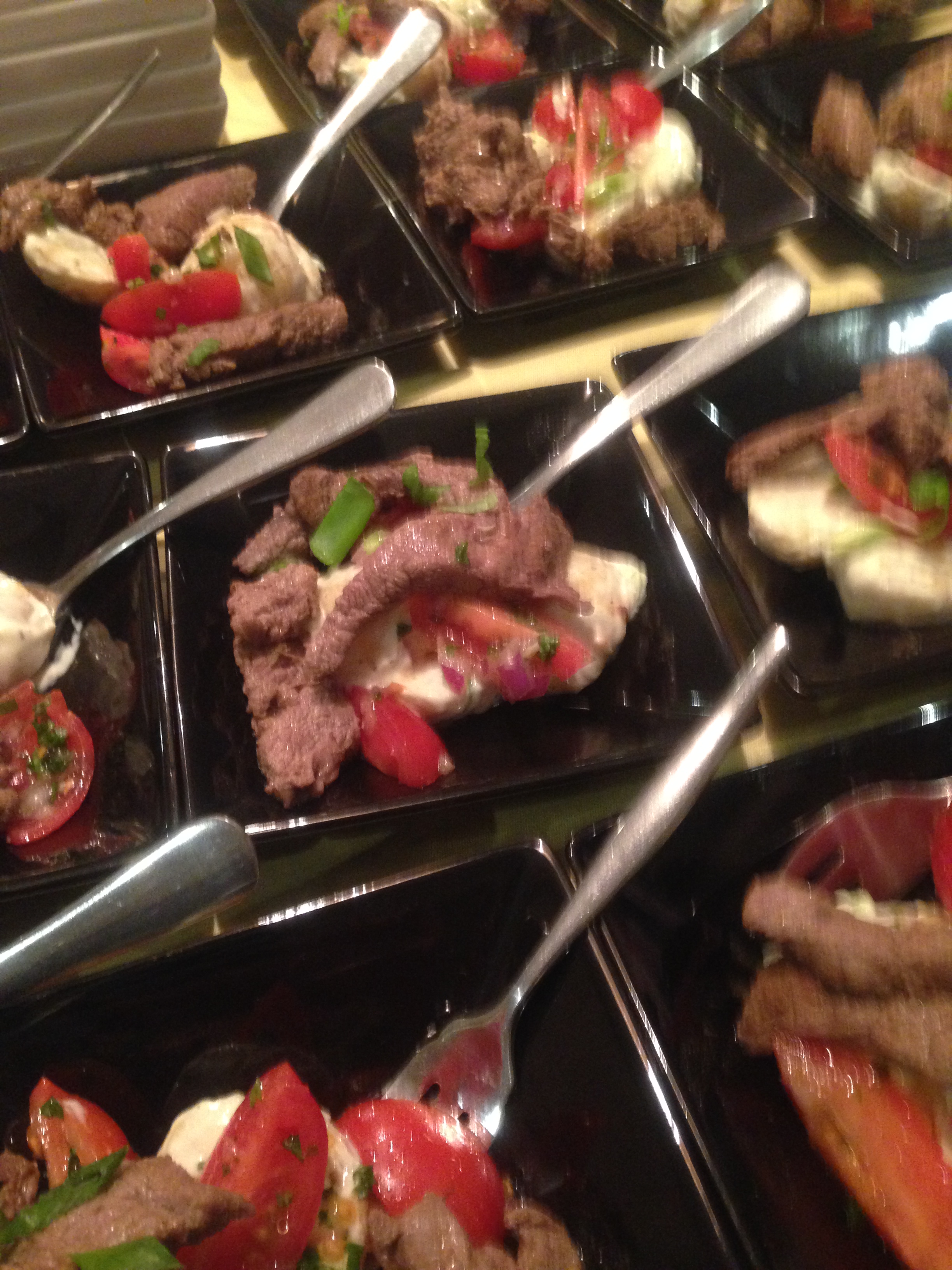 Finger and bowl food rare raost fillet in chimichuri sauce.jpg