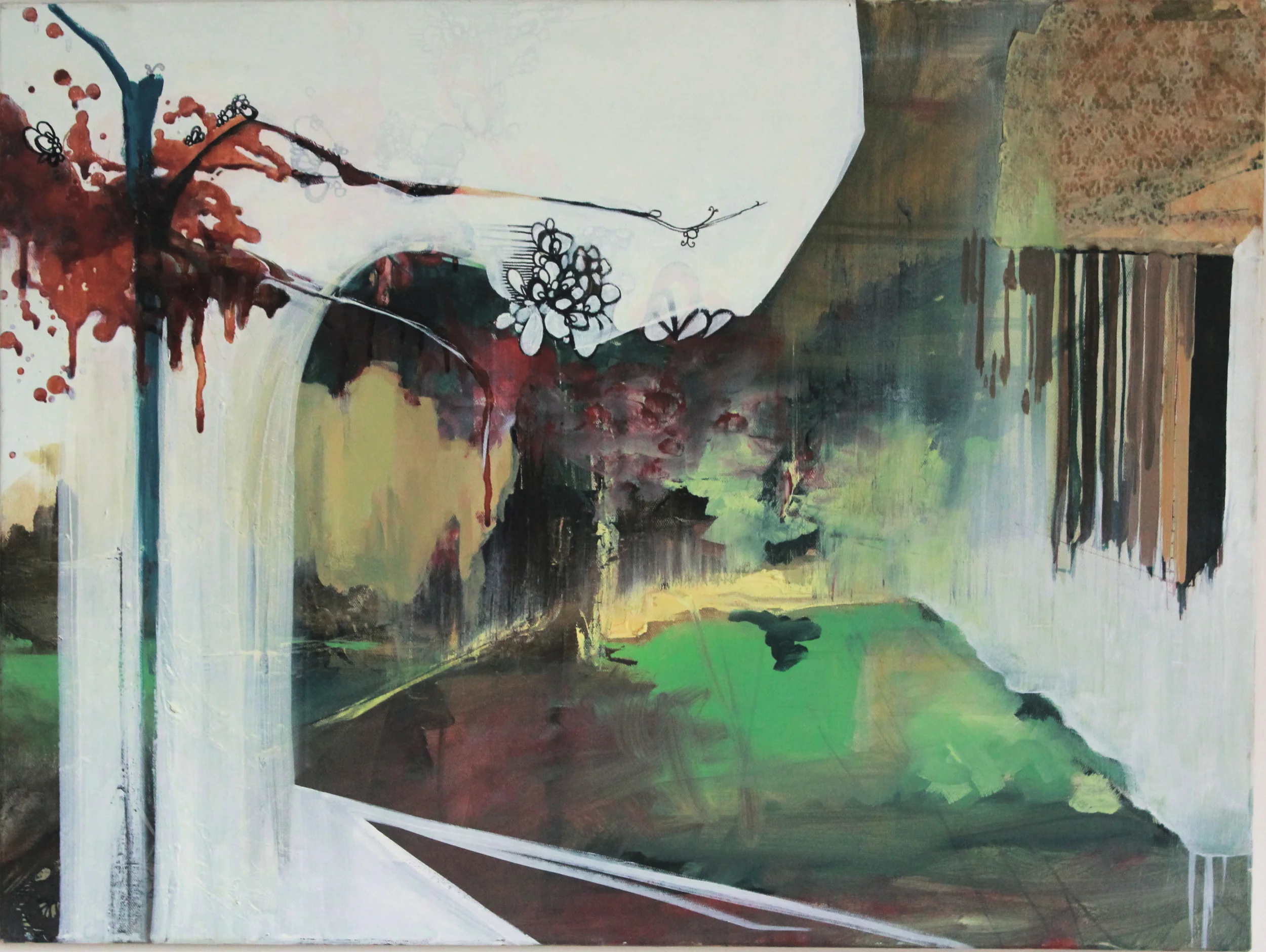     That Which is Past   ; &nbsp;oil and mixed-media on canvas;&nbsp;110 x 100cm; 2008&nbsp;  