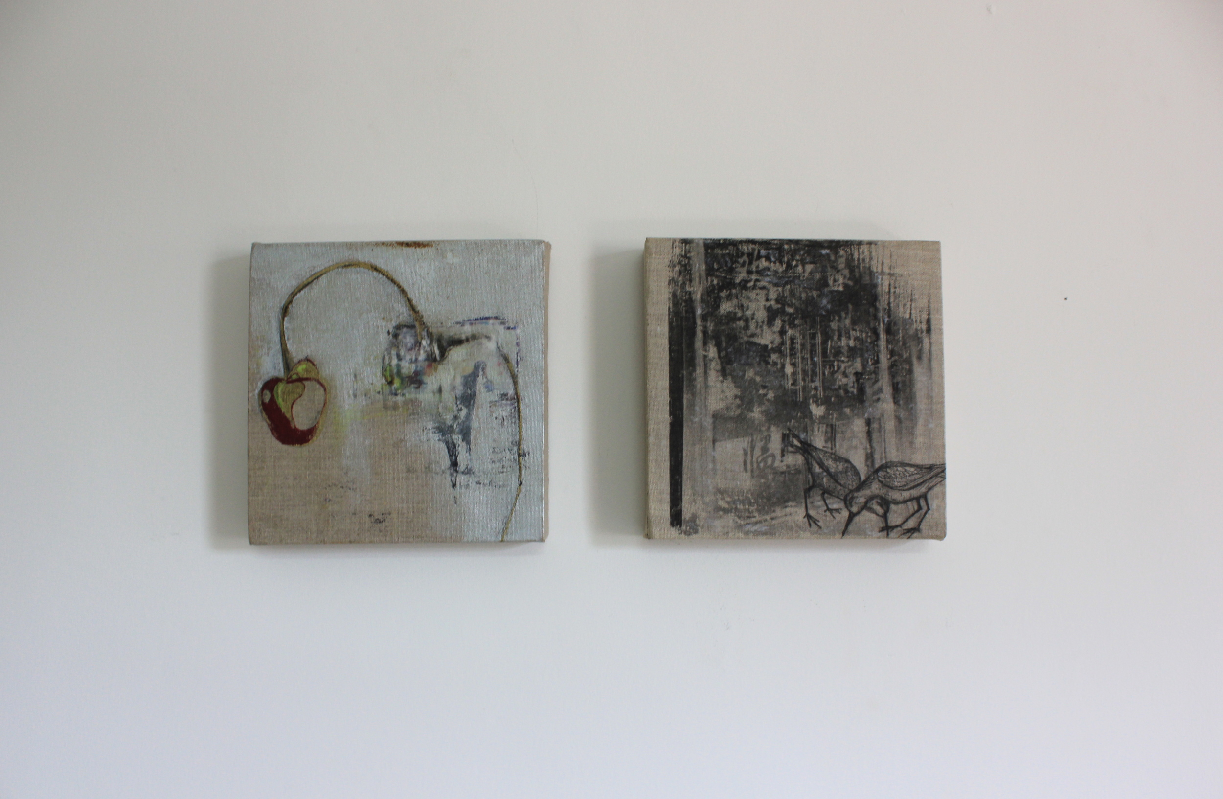     One Piece of Our Broken Vessel   ;   &nbsp;   photo transfer, gauche, graphite, acrylic on canvas; 20&nbsp;x 20cm each (six part series); 2010 