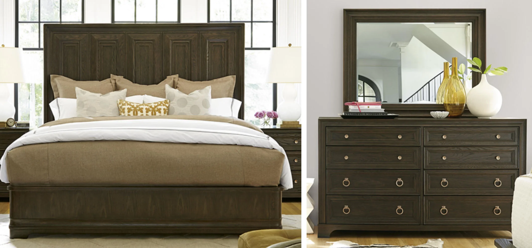 SOLD Universal Furniture California Collection King Size Bed plus Dresser (NEW)