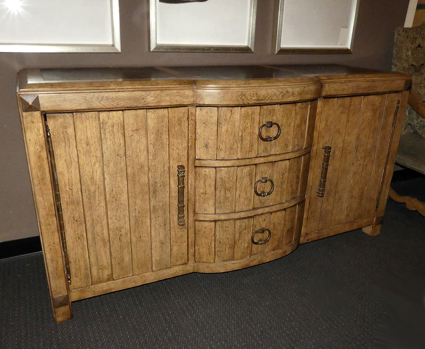 SOLD Ferguson Copeland Rustic Copper Inlay Buffet
