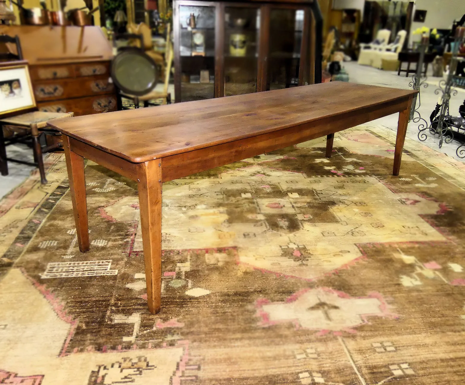 SOLD Antique 19th Century Farm Table 8.7 Foot