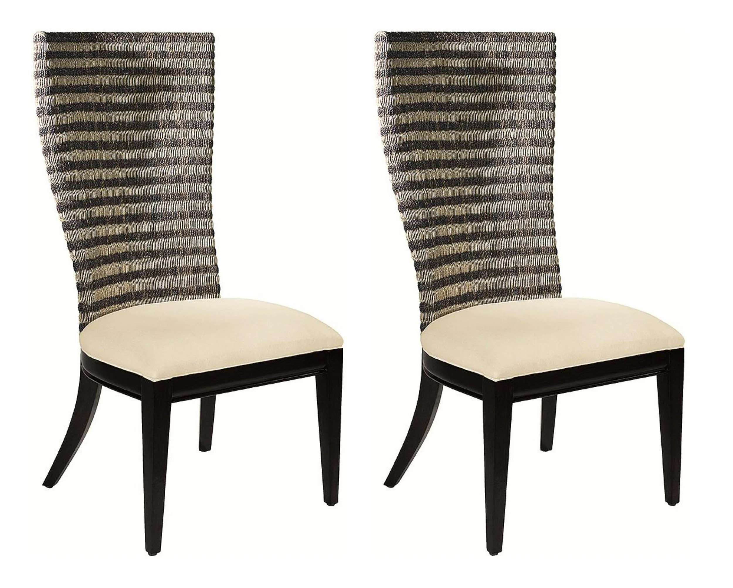 SOLD Pair of 2 - Artistica Bento Woven Back Dining Chairs