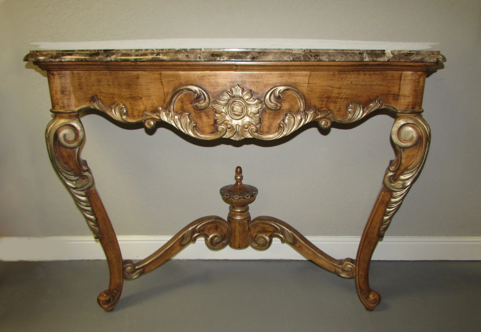 SOLD Wall Mount Marble Top Console Table