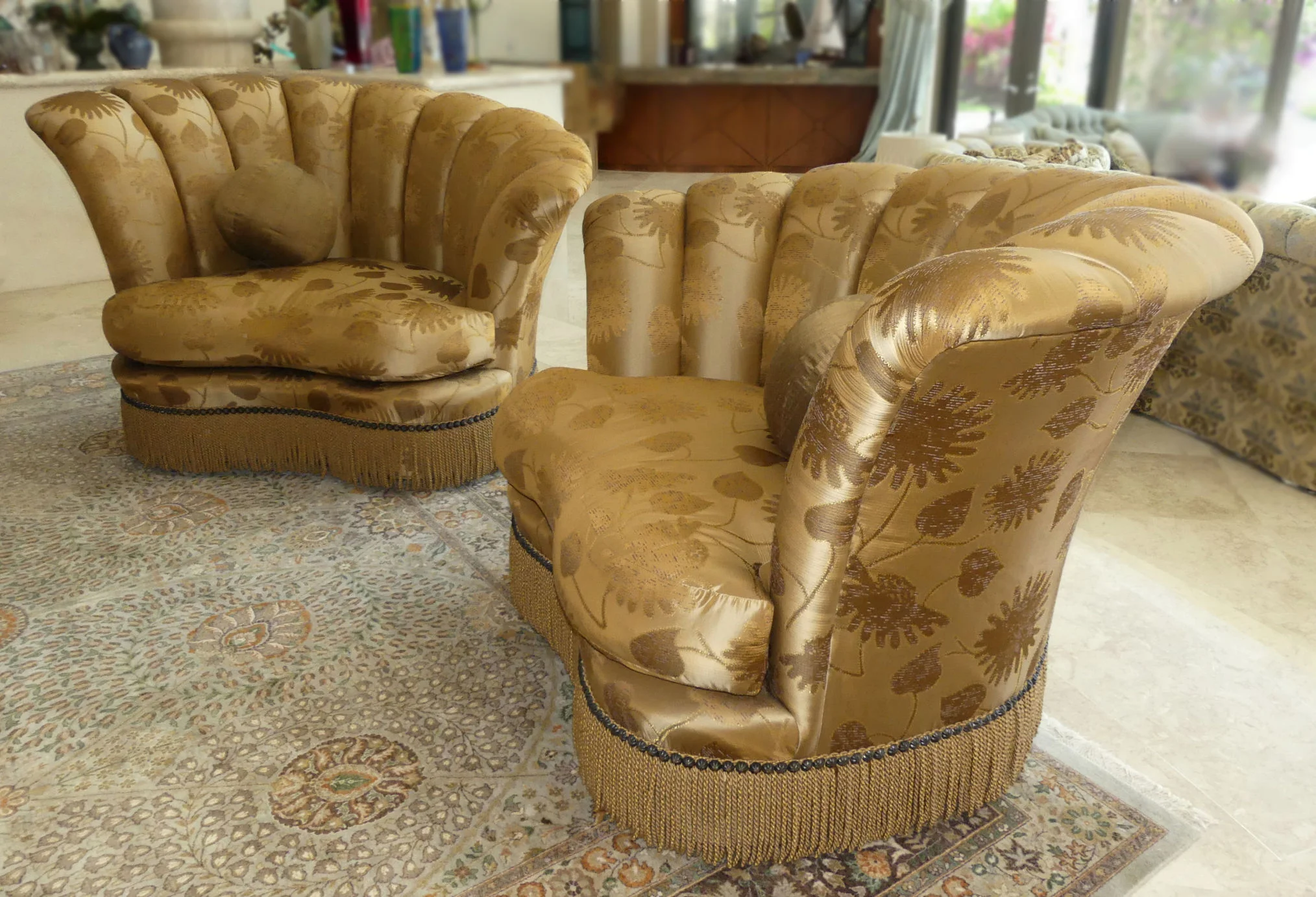 SOLD Pair of Marge Carson "Diva" Lounge Chairs