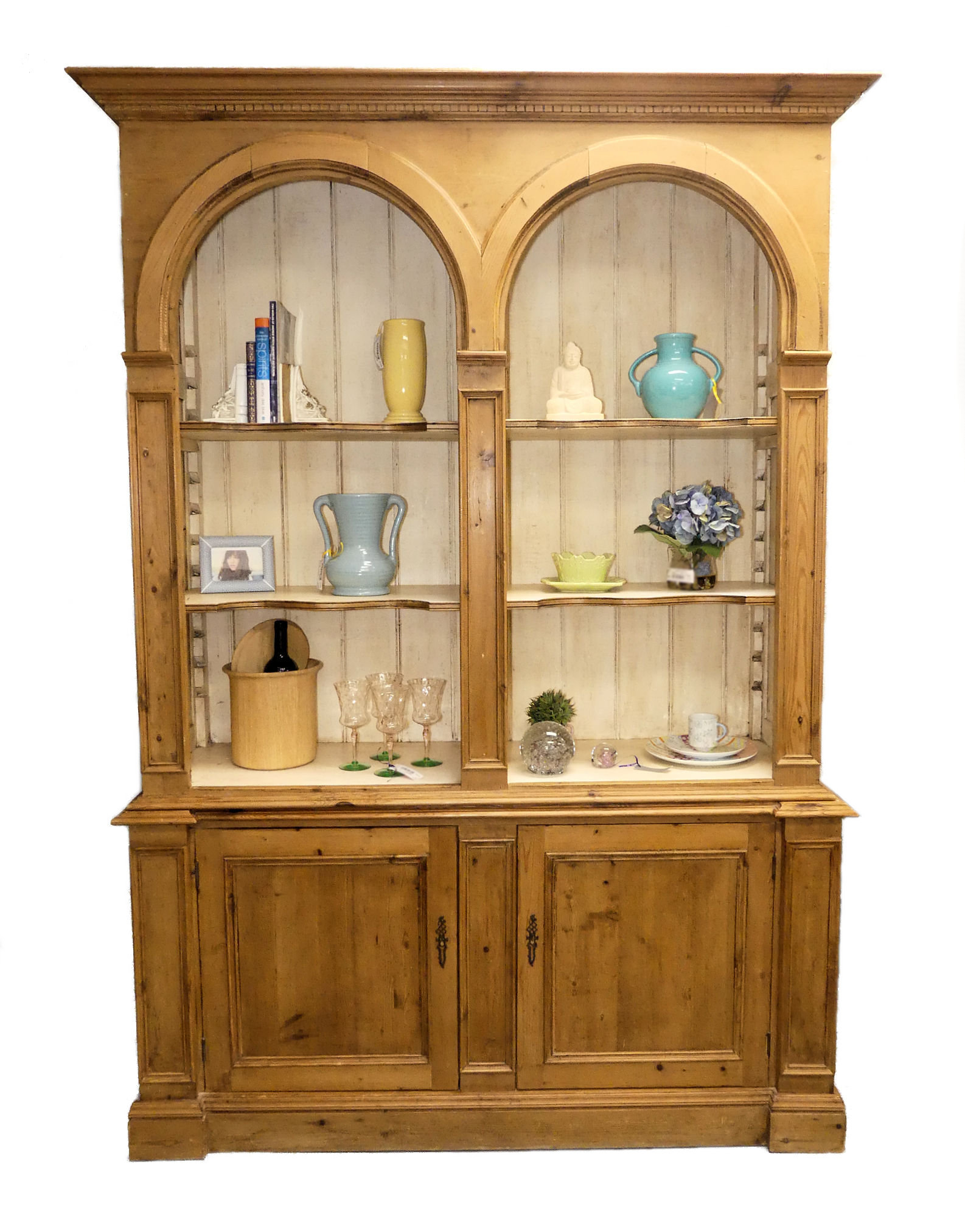 SOLD ACP Home Interiors - Antiques & Country Pine Solid Pine Cabinet with Hutch