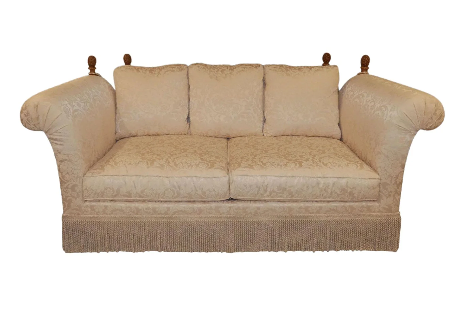 SOLD Taylor King Rolled Arm Knoll-Style Sofa
