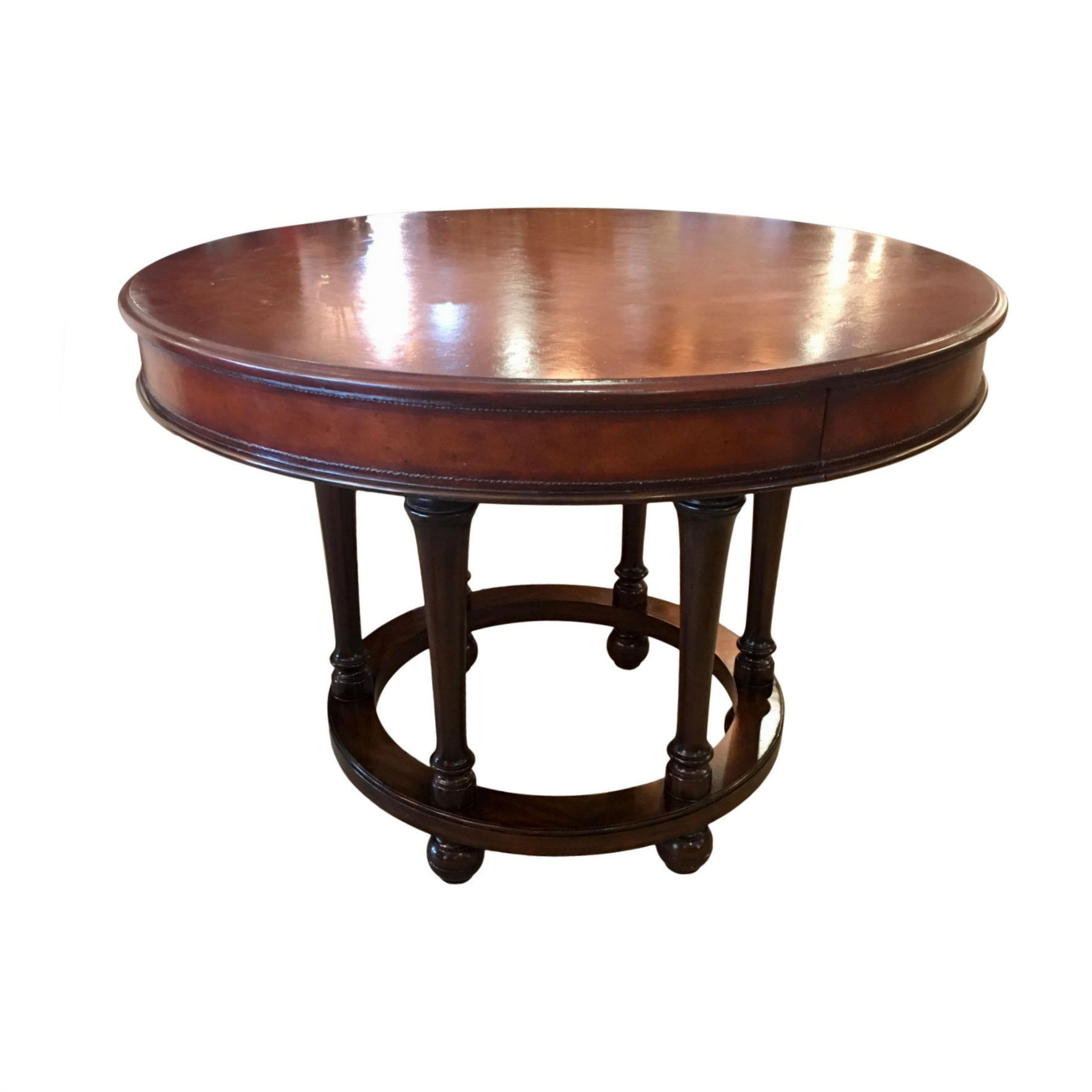 SOLD Ralph Lauren Leather Top Accent Table