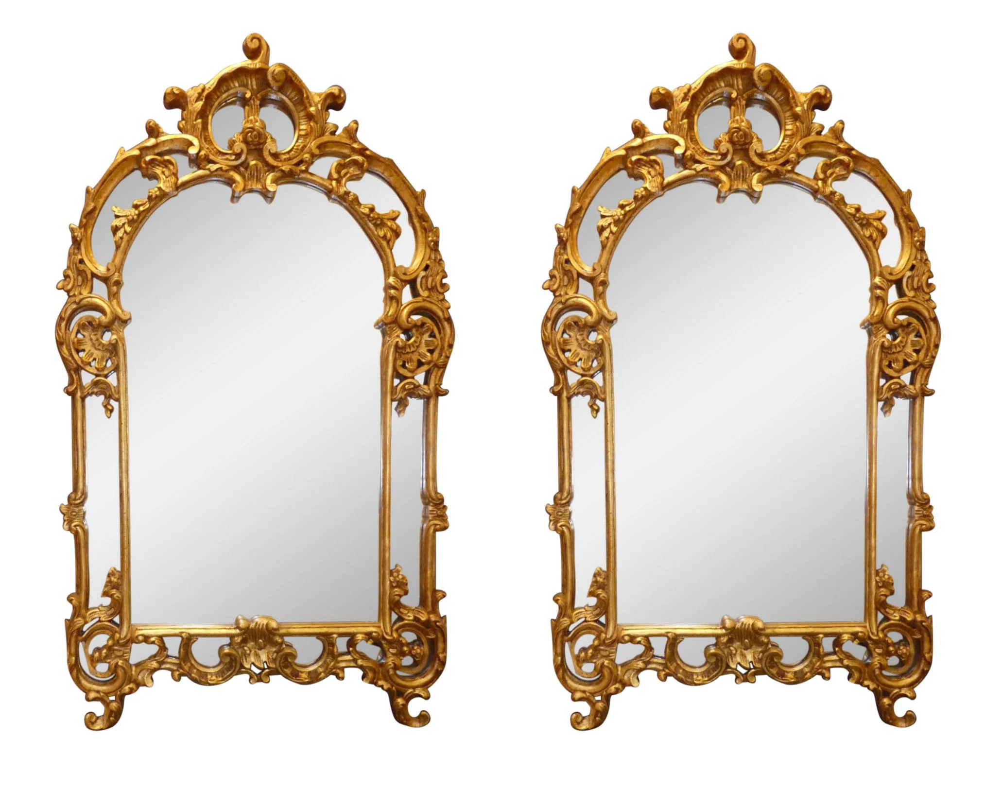 SOLD Pair of LaBarge Giltwood Mirrors 34x59