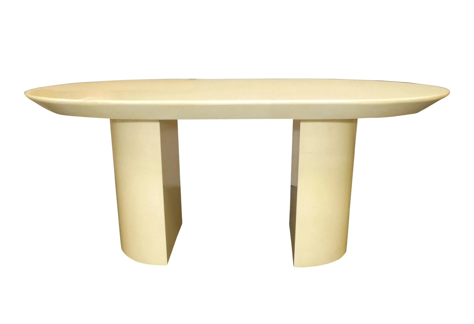 SOLD JIMECO LTDA Oval Goatskin Dining Table or Desk, Made in Colombia