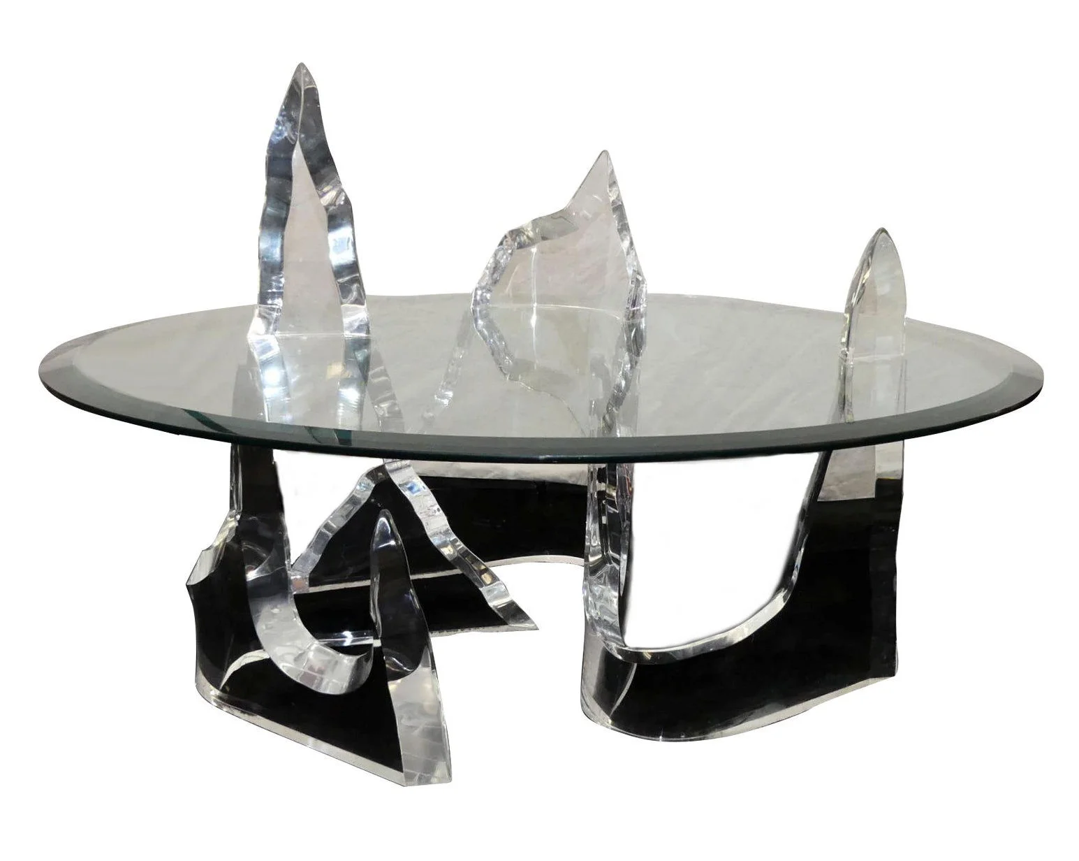 SOLD Signed Lion in Frost Iceberg Coffee Table