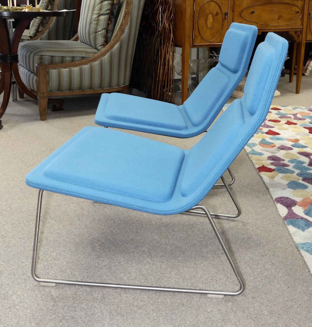 Encore Furniture Gallery-Pair of 2 Cappellini Jasper Morrison Low Pad  Lounge Chairs