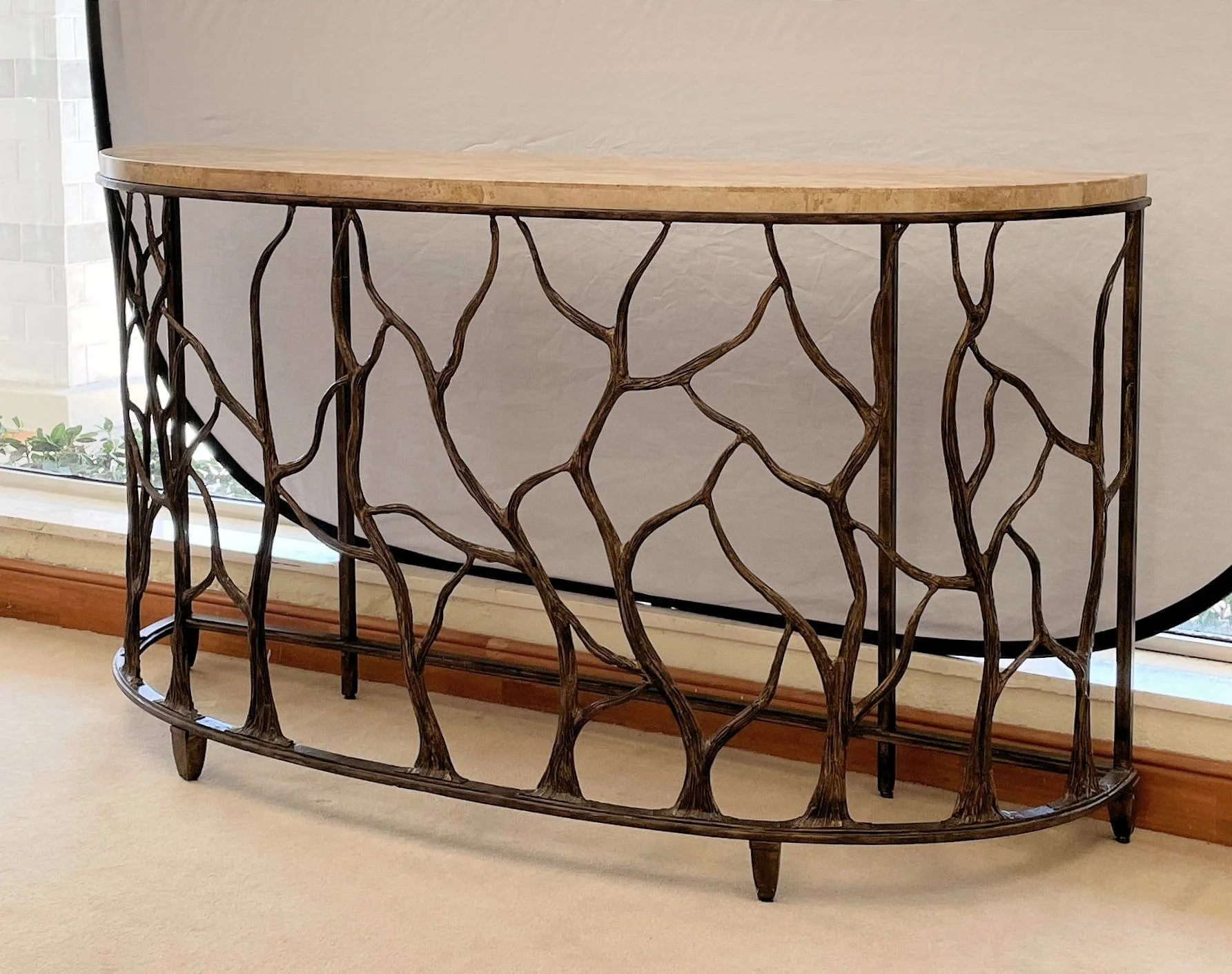 Encore Furniture GalleryTommy Bahama Stone Top Bannister Garden Console Table